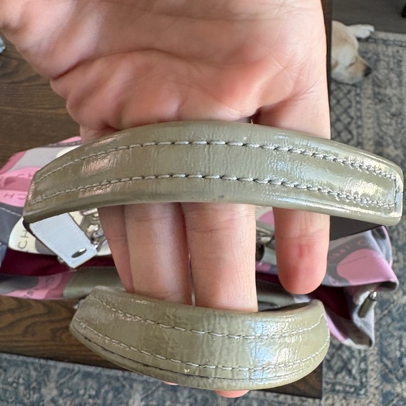 Coach Ashley Snap Head Carryall Handbag - Pink and Grey - Picture 7 of 13